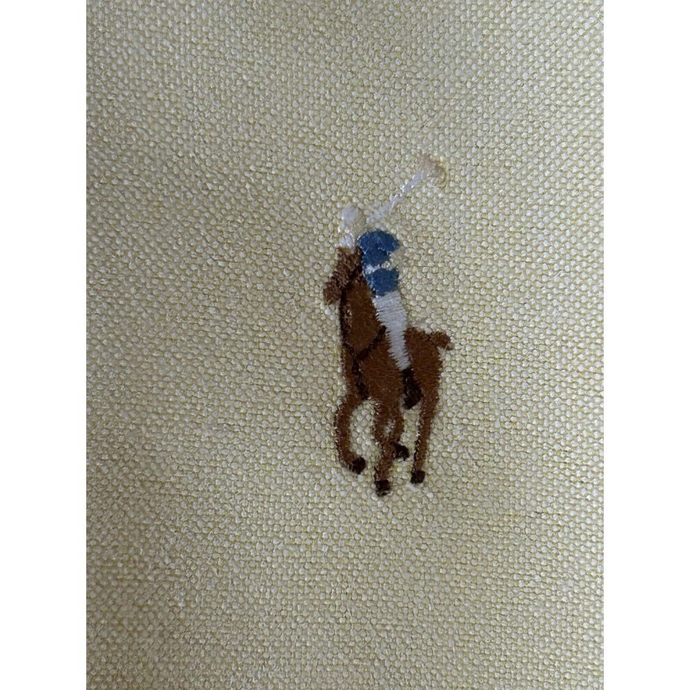 Ralph Lauren  Yellow Blake Long Sleeve Shirt With Logo‎ Size Large - Picture 4 of 6